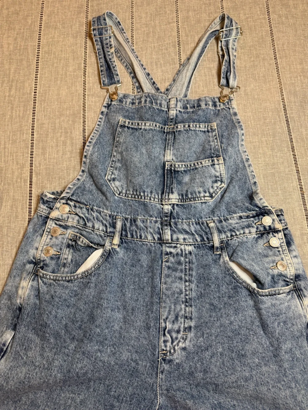 Free People We The Free Ziggy Denim Overalls Size Medium